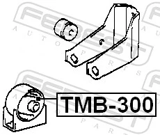 TMB300 Febest Coxim (suporte) dianteiro de motor