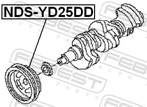 Polia de cambota Nissan Cabstar NT400 F24M