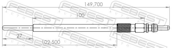 Vela de incandescência Mitsubishi Colt VI Z3A