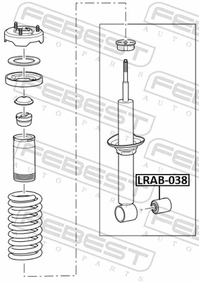 Bloco silencioso de amortecedor traseiro para Land Rover Discovery III LR3