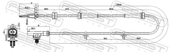 Sensor dianteiro de ABS para Nissan Tiida  C11X