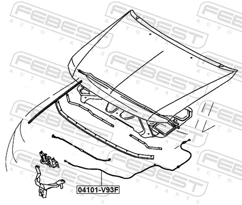 Cabo de abertura da capota para Mitsubishi Pajero IV SHORT V80
