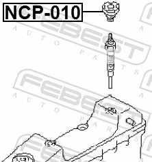 NCP010 Febest Vedante anular da cavidade de vela