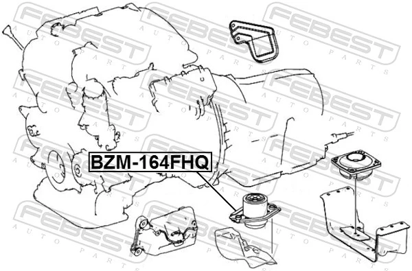 Coxim (suporte) dianteiro de motor para Mercedes ML/GLE  W164