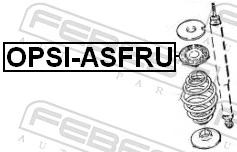 OPSIASFRU Febest Espaçador (anel de borracha) da mola traseira superior