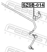 SZSB014 Febest Bucha de estabilizador traseiro