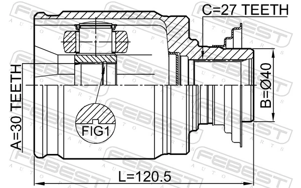 Junta homocinética externa dianteira para Honda Civic VIII FK, FN