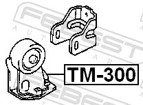 TM300 Febest Coxim (suporte) dianteiro de motor