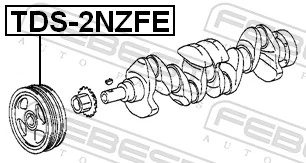 Polia de cambota para Toyota Yaris VERSO NCP2