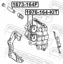 Kit de reparação de suporte do freio traseiro Porsche Cayenne  955