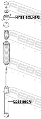  Suporte de amortecedor traseiro KIA Rio IV sedan (FB, SC) (2016 - 2026) IV