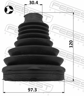 2115TT9DT Febest Bota de proteção interna de junta homocinética do semieixo dianteiro