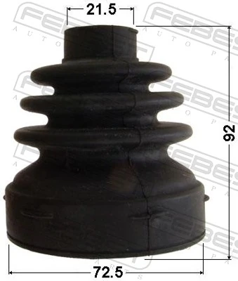 0215C11XT Febest Bota de proteção interna de junta homocinética do semieixo dianteiro