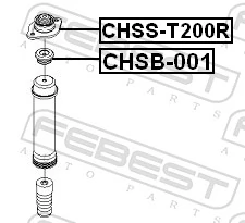  Suporte de amortecedor traseiro Chevrolet Aveo III sedan (T300) (2011 - 2020) III