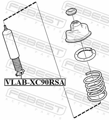 Bloco silencioso de amortecedor traseiro para Volvo XC90 II 256