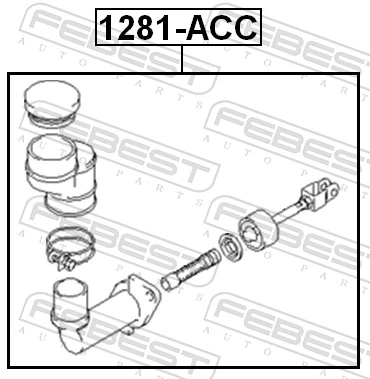 1281ACC Febest Cilindro mestre de embraiagem
