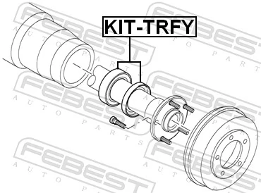KITTRFY Febest Rolamento de cubo traseiro