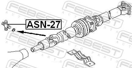 Cruzeta da junta universal traseira para Nissan Terrano I WD21