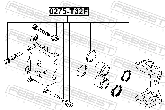 8980791050 Isuzu Kit de reparação de suporte do freio dianteiro
