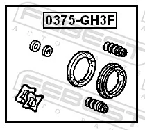 Kit de reparação de suporte do freio dianteiro Honda Civic VI MB, MC