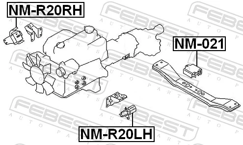 EEM6650 Kavo Parts Coxim (suporte) esquerdo de motor