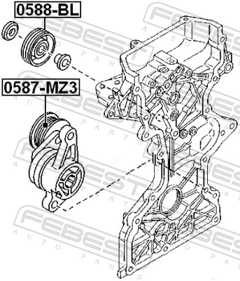 Compre Rolo parasita da correia de transmissão Mazda 3 