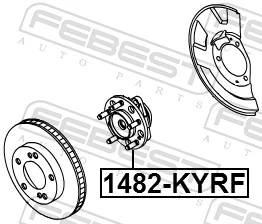 1482KYRF Febest Cubo dianteiro