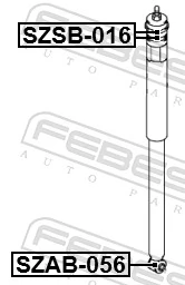 Bloco silencioso de amortecedor traseiro para Suzuki SX4  GY