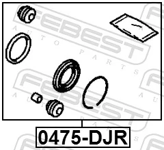 Kit de reparação de suporte do freio traseiro para Mitsubishi Galant IX DJ, DM