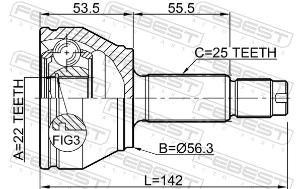 Junta homocinética externa dianteira Ford Escort preço, a partir de 29,22 USD