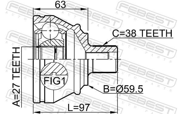  Junta homocinética externa dianteira Audi A6 Allroad C6 carrinha (4FH) (2006 - 2011) Allroad C6