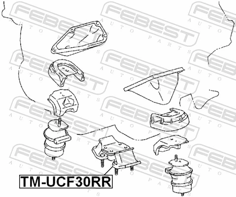 Coxim (suporte) traseiro de motor para Lexus LS  UCF30
