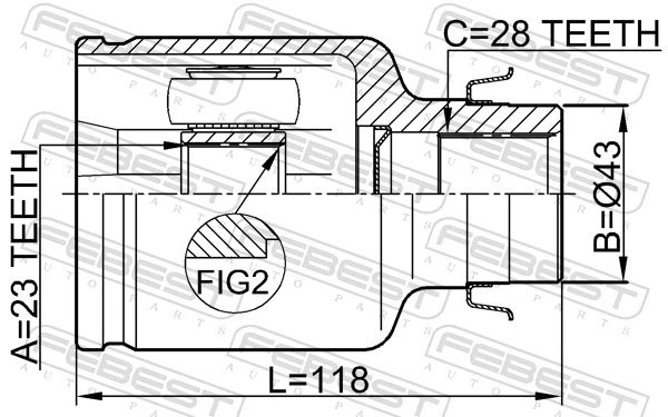 Junta homocinética interna dianteira direita Mazda GG2522520 preço, a partir de 32,08 USD