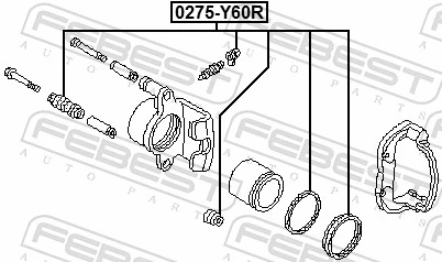  Kit de reparação de suporte do freio traseiro Nissan Patrol SUV (W260) (1986 - 1994) 