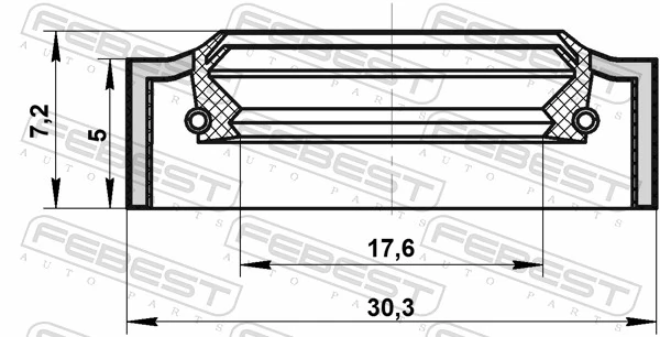 95NAY19300507X Febest Bucim da árvore vertical da cremalheira da direção, kit