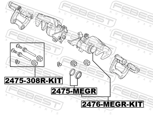 Compre ERT401327 Polcar Kit de reparação de suporte do freio traseiro