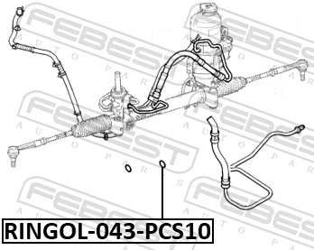 RINGOL043PCS10 Febest Vedante anular de tubo da Direção hidrâulica assistida