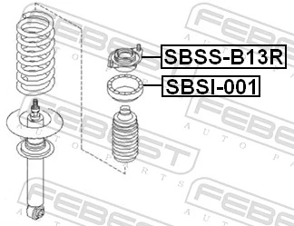 Suporte de amortecedor traseiro para Subaru Legacy IV B13
