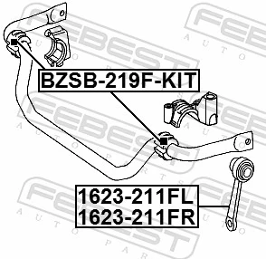 BZSB219FKIT Febest Bucha de estabilizador dianteiro