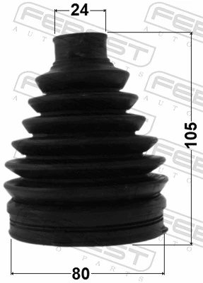  Bota de proteção externa de junta homocinética do semieixo dianteiro Mazda 3 hatchback (BL) (2009 - 2013) 