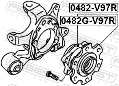  Rolamento de cubo traseiro Mitsubishi Pajero IV LONG SUV (V90) (2006 - 2013) IV LONG