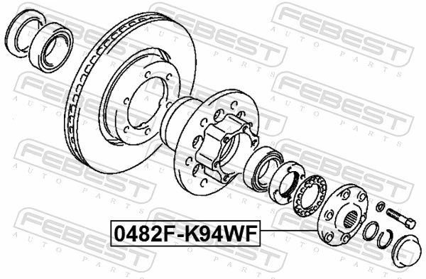 0482FK94WF Febest Flange de cubo dianteiro