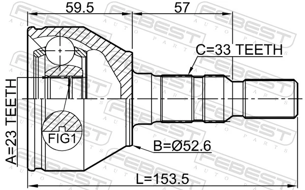 Junta homocinética externa dianteira General Motors 13296183 preço, a partir de 38,41 USD