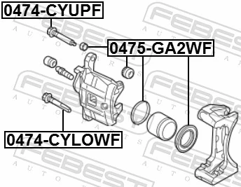 4605B166 Chrysler Kit de reparação de suporte do freio dianteiro