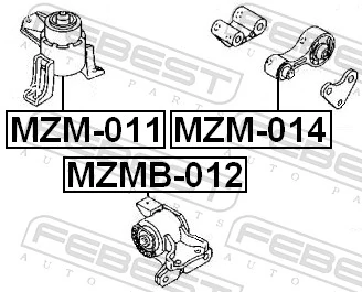 MZMB012 Febest Coxim (suporte) esquerdo de motor
