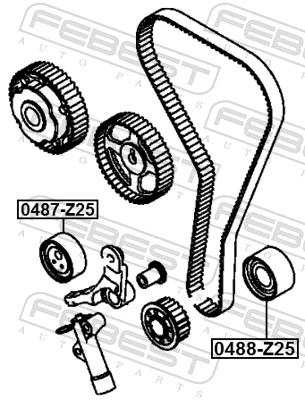 Compre Rolo de reguladora de tensão da correia do mecanismo de distribuição de gás Mitsubishi Colt 6