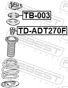 TDADT270F Febest Pára-choque (grade de proteção) de amortecedor dianteiro