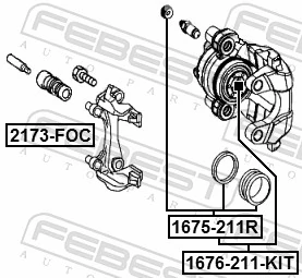 Compre Kit de reparação de suporte do freio traseiro BMW 3 
