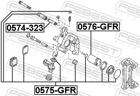 Kit de reparação de suporte do freio traseiro para Mazda 626 V GF