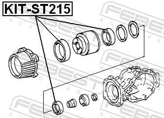 KITST215 Febest Kit de reparação de diferencial do eixo traseiro